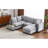 U-Shaped Sectional With Movable & Stable Build, Grey - Dependable Furniture 90" Couch Convenient Charging Feature, User--448285925