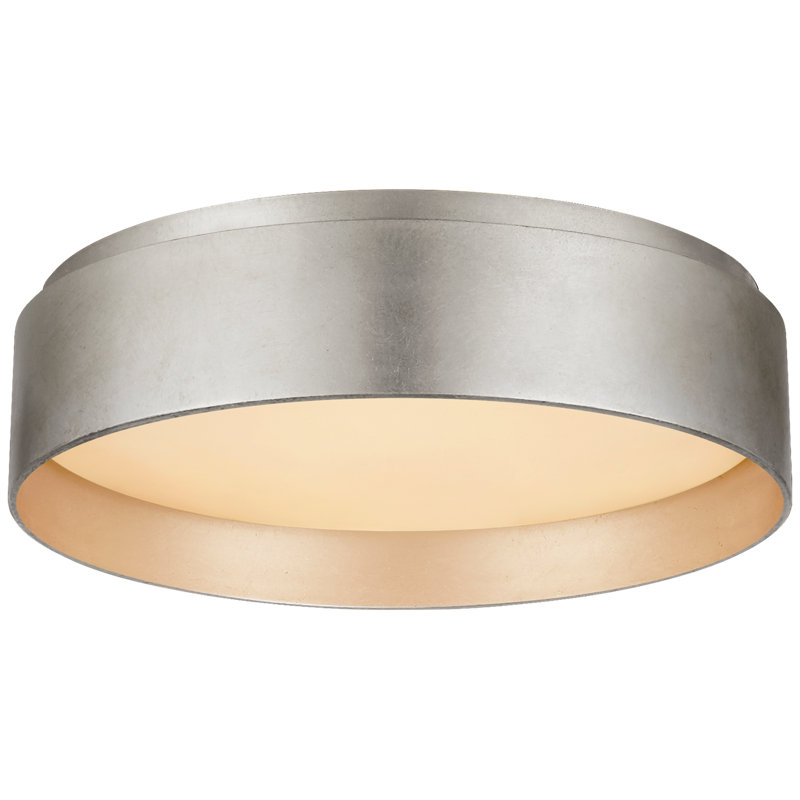 Shaw 1 - Light LED Flush Mount, 1 Light, Burnished Silver Leaf, 3.5" H x 14" W x 14" D