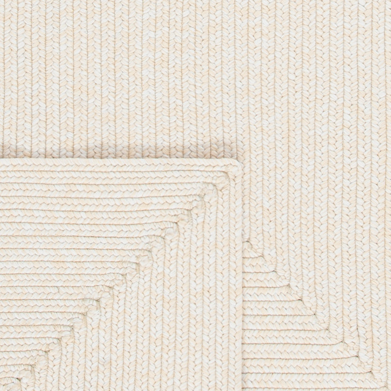 Morton Handmade Flatweave Polypropylene Area Rug in Ivory, Rectangle 4' x 6'