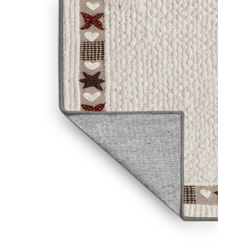  Tapis blanc lavable Farmhouse Farm, Rectangle 4pi x 6 pi