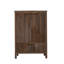 Meuble-lavabo simple de 24 pouces avec lavabo en céramique, portes texturées et pieds en pin, rangement à 1 tiroir et porte à fermeture en douceur-1525873796