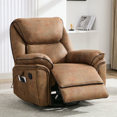 38.5" Swivel Recliner Chair With Massage & Heating