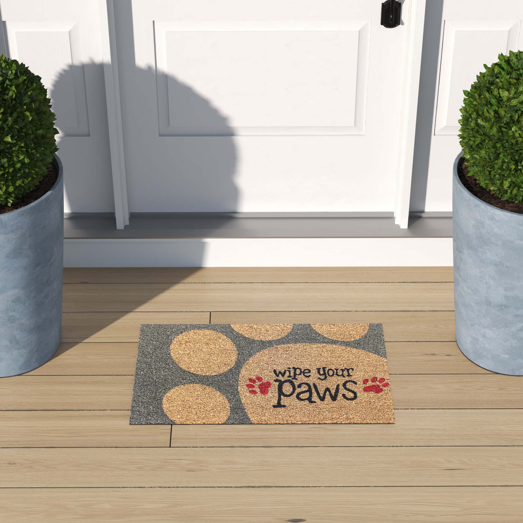 Toland Puppy Paws Door Mat  Puppy paws, Outdoor floor mats