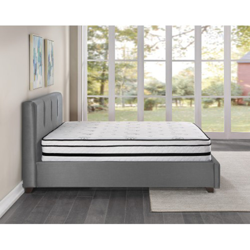 12" Luxury Plush Foam Hybrid Mattress - White, Breathable Quilted Cover, Boxed for Elegance, Queen