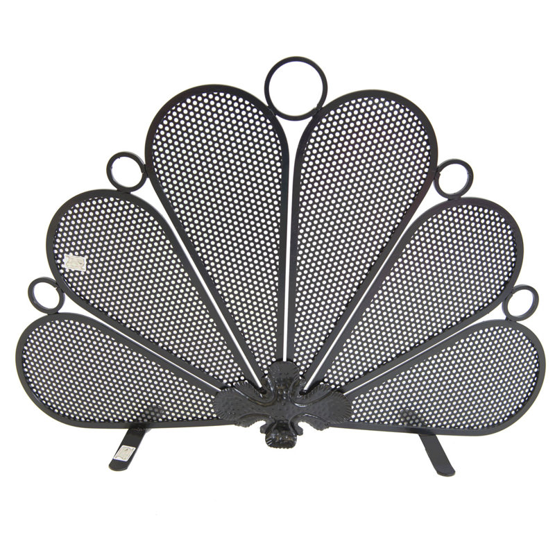 Lugenia 1 Panel Iron Fireplace Screen