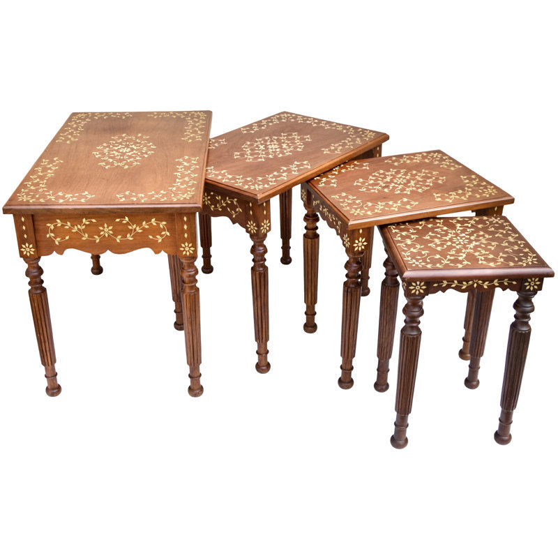 Solid Wood Nesting End Table