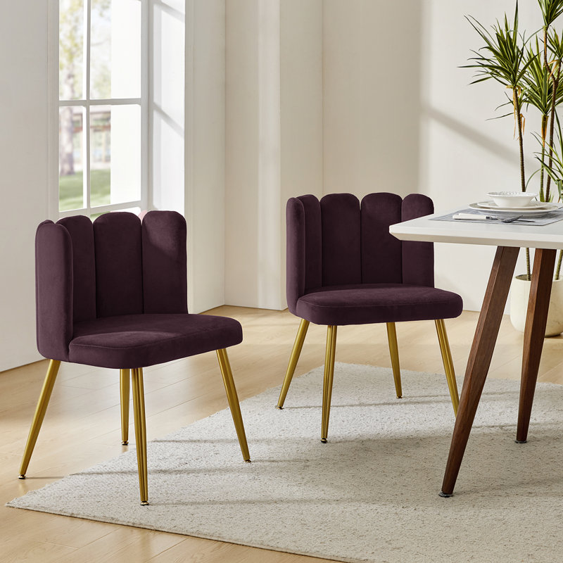 Chaise d'appoint en polyester 23,6 po Yorba, Polyester mauve