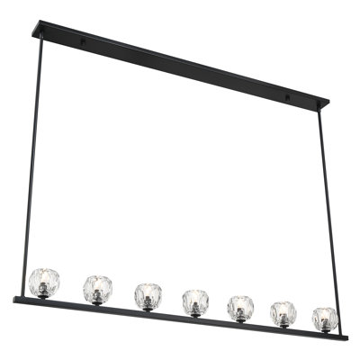 Lustre noir mat 7 lumières Rashana