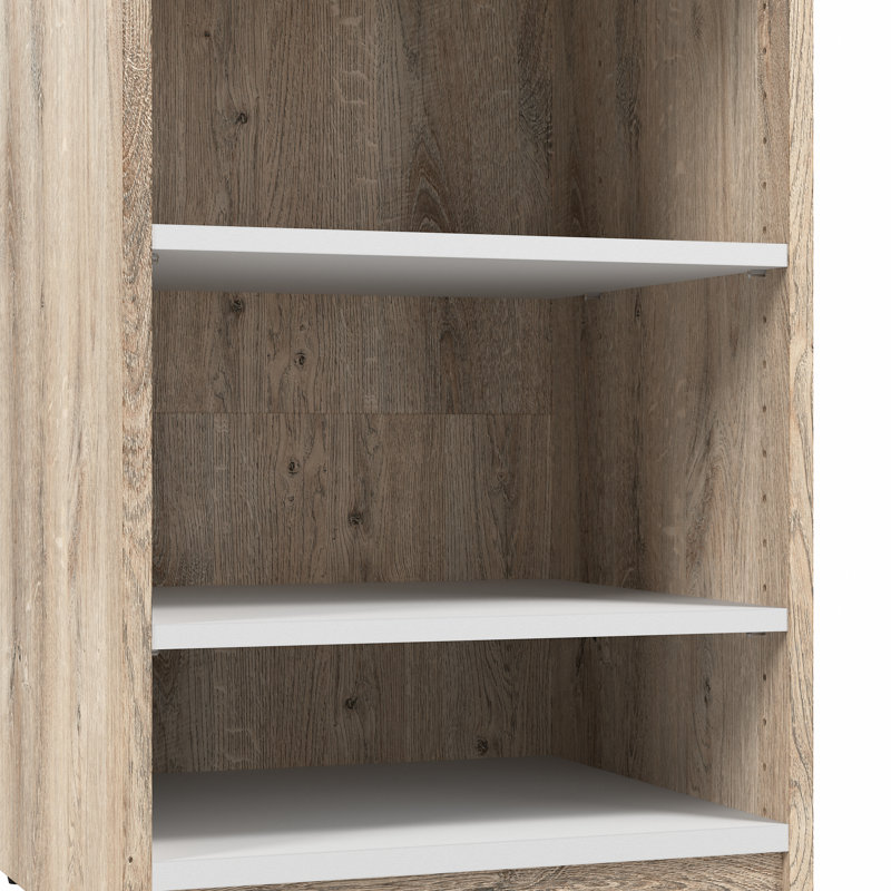 Osterman Closet System, Rustic Brown/White