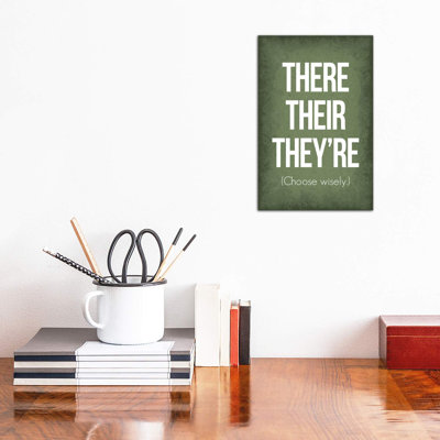 There Their They're - Wrapped Canvas Print