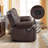 Etherine 84.6" W Vegan Leather Manual Reclining Sofa with Pillow Top Arms-1933055718