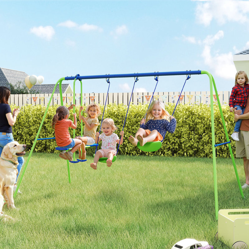Haywards Freeport Park Metal Swing Set with 2 Swing(s)