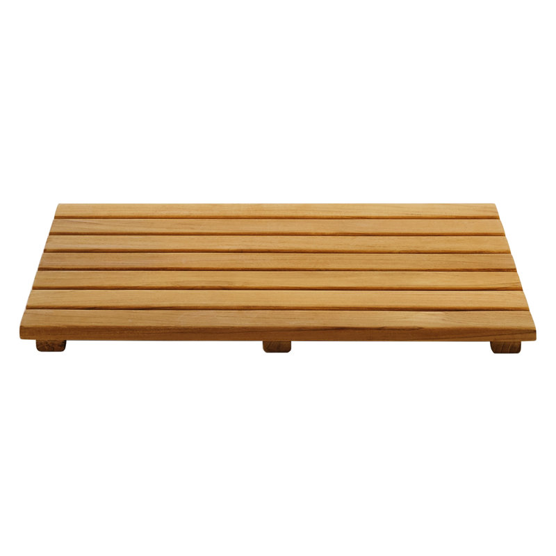 Solid Wood Shower Mat, 1.5" H x 14" W x 20" L
