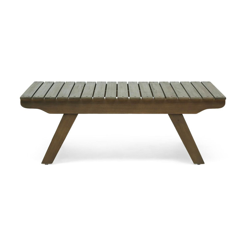 Sedona Gray Acacia Wood Outdoor Slat Coffee Table