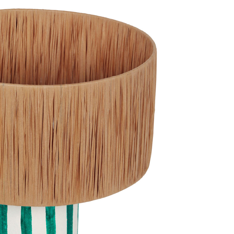 Lukasik Striped Paper Mache Table Lamp