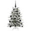 Artificial Hinged Christmas Tree White PE and PVC-1711222972