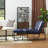 Buren Faux Leather Armchair with Ottoman-101040978