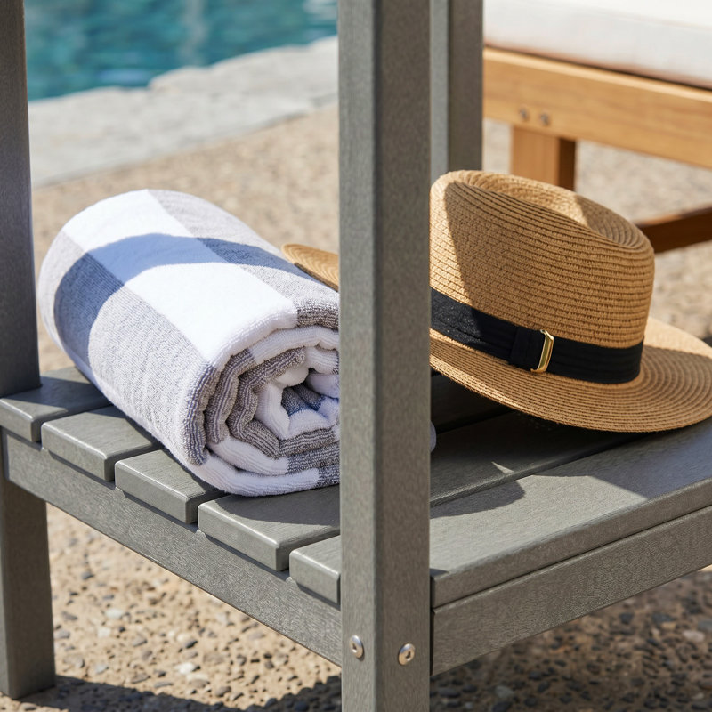HDPE Outdoor Side Table | Low-Maintenance, All-Weather & Double-Tier Storage