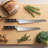 SKWARE Premier Double Serrated 10" Bread Knife, German Steel, Black Handle-120838167