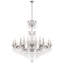 La Scala 24 Light 46in x 48in Chandelier in Antique Silver with Clear Radiance Crystals-444924992-444924995