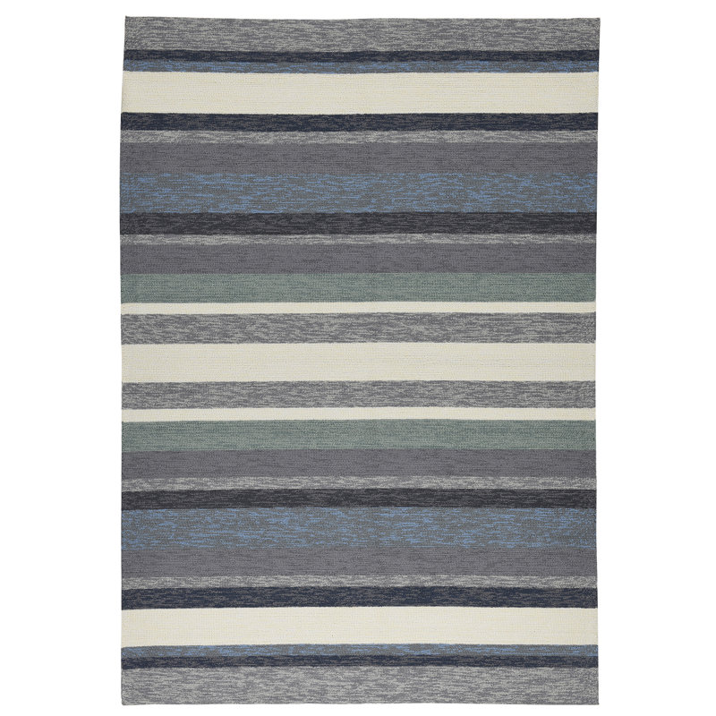 Rosetta Striped Hand Woven Indoor / Outdoor Area Rug, Rectangular 120 x 180cm