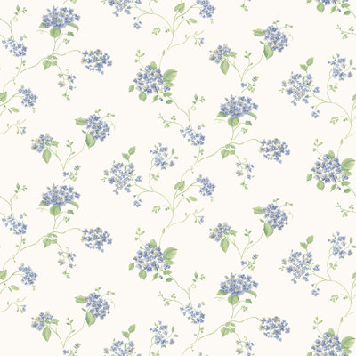 Miniatures 3 Collection Hydrangea Trail Wallpaper Roll