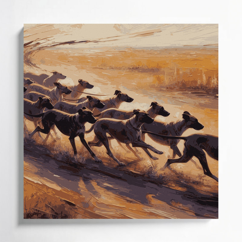 «Dogs Azawagh Brown», art mural sur toile, H 32 po x l 32 po