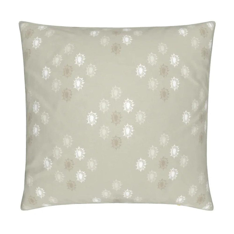 British Brooch Large Repeat Luxury Throw Pillow, Square 24", Putty
