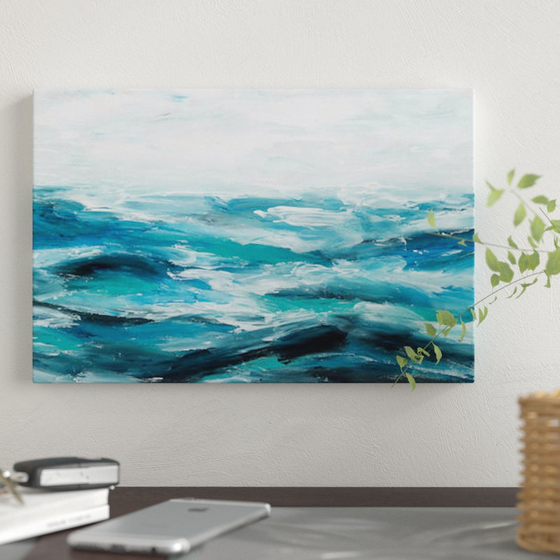 «Oceanic I», impression sur toile, H 8 po x l 12 po x P 0,75 po, Toile tendue