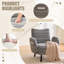 Chaise avec accoudoirs rembourrés 30,3 po-1450831386