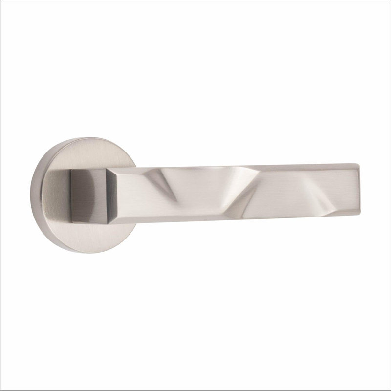  Modern Nova Design Premium Bathroom Door Handles on Round Rose in Polished Chrome Finish