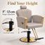 Fauteuil de salon pour coiffeur, fauteuil de coiffeur pour salon de coiffure avec pompe hydraulique professionnelle - gris / or-129176280-108808824