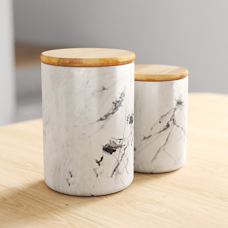Ceramic / Porcelain Canister - Set of 2