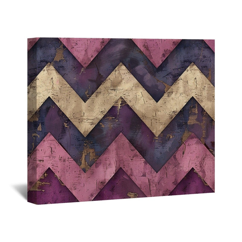 Toile à motif géométrique - Décoration murale abstraite, H 11 po x l 14 po