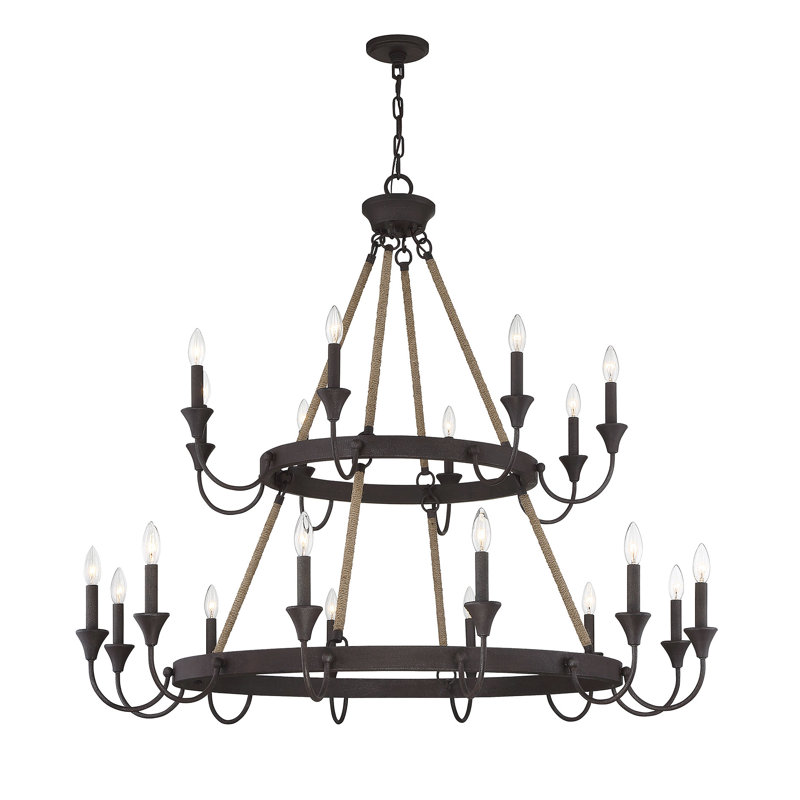 Lustre de style chandelier, H 162,5 po x l 48 po x P 48 po
