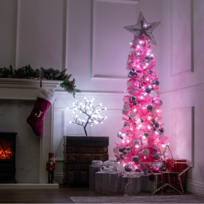5.97' H Lighted Artificial Pine Christmas Tree