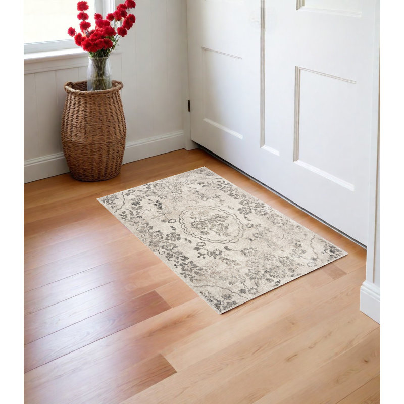 Tapis gris Crosley, Rectangle 3 pi 3 po x 4 pi 11 po