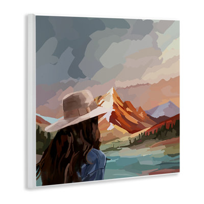 «Vibrant Mountain View with Girl», art mural par Amelia Noyes