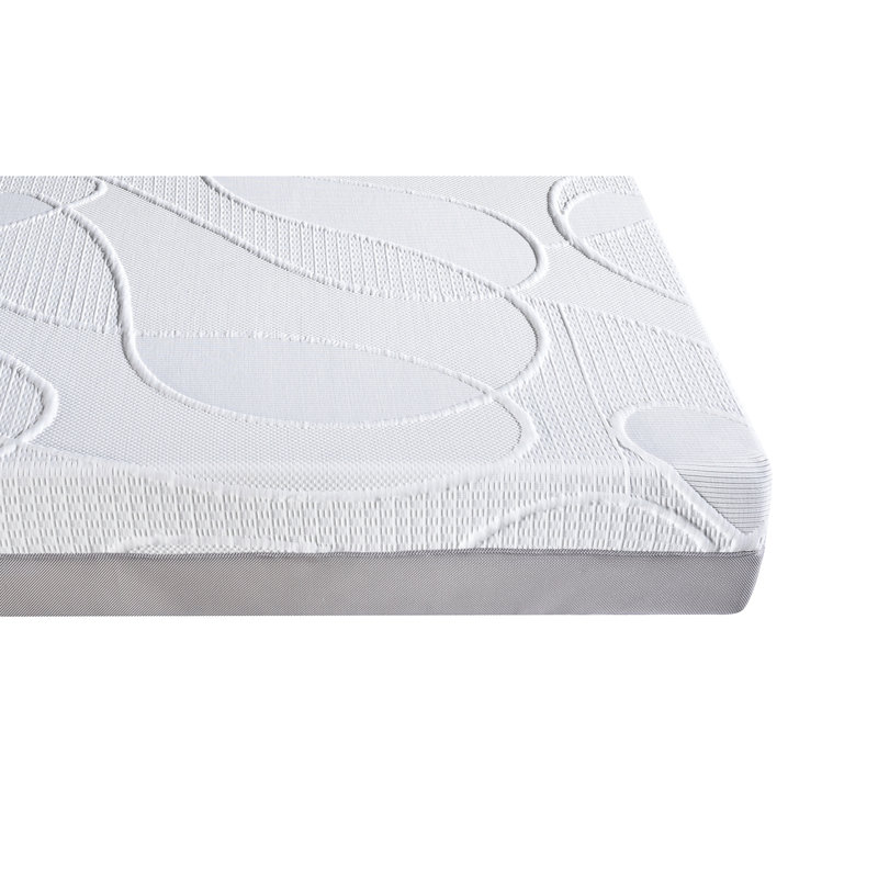 Queen White Memory Foam Mattress Of 12 Inch With Tea & Charcoal Technology, Comfort, Dual-layer Foam, Compressed Packaging Roll