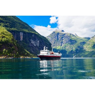 Geiranger At Geirangerfjord by Saiko3p - Wrapped Canvas Print