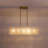 5 - Light Linear Oval Glass Flower Island Chandelier-1095778636