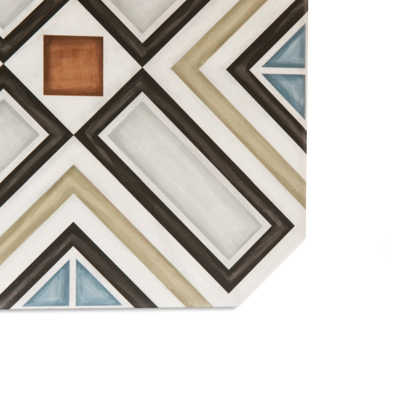 Décalcomanie octogonale vaudoise vaudoise avec tacos 7-7 / 8 po X 7-7 / 8 po Carreau de porcelaine pour plancher et mur