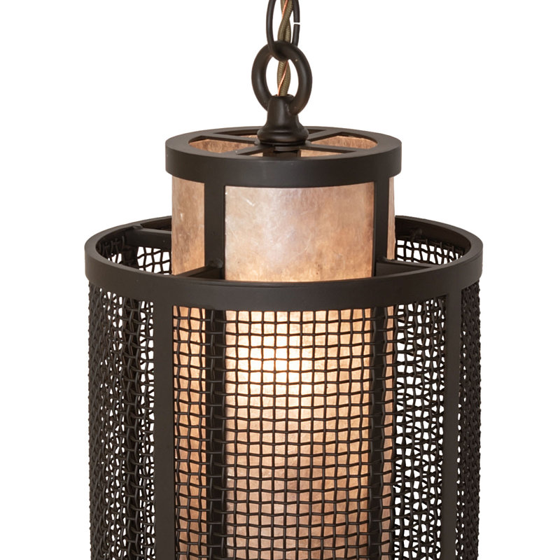 8.5" Wide Cilindro Weave-Tex Mini Pendant