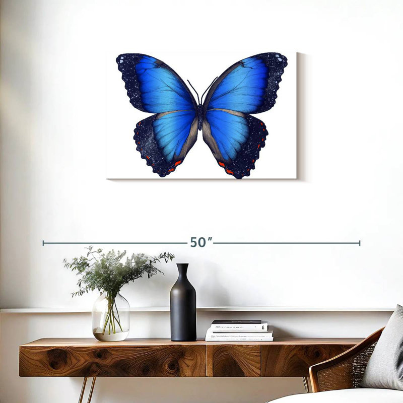 Cosmic Blue Butterfly, 20" H x 30" W