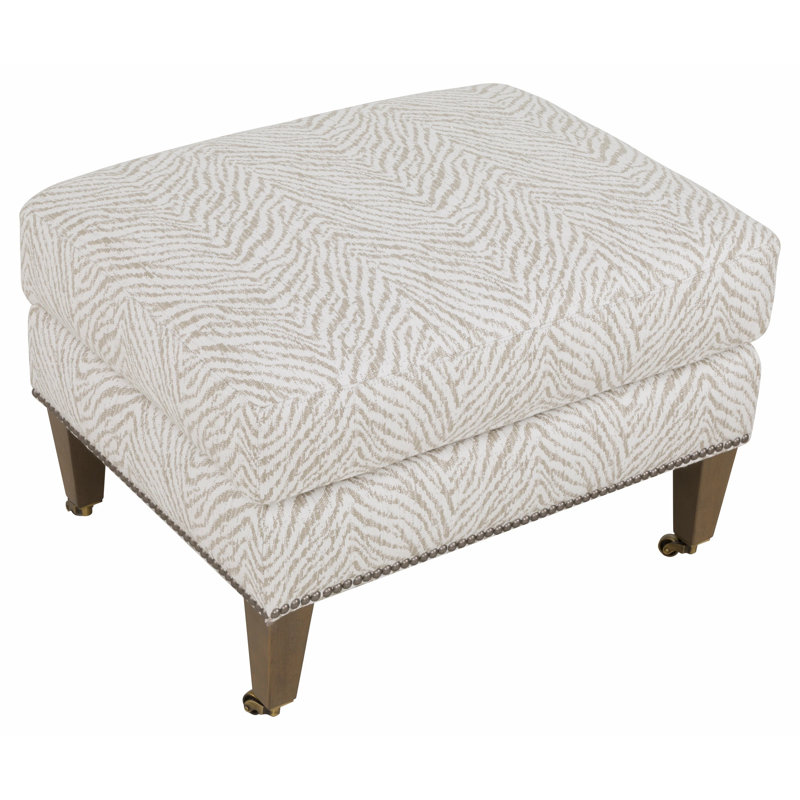 Repose-pieds Flynn, Petit bronze vieilli, Gris anthracite, Lin 3155