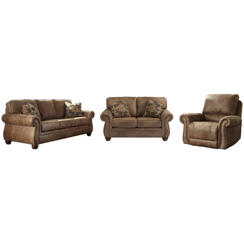 Larkinhurst Sofa And Loveseat With Recliner