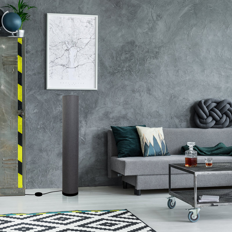 Abancourt 110cm Column Floor Lamp, Black