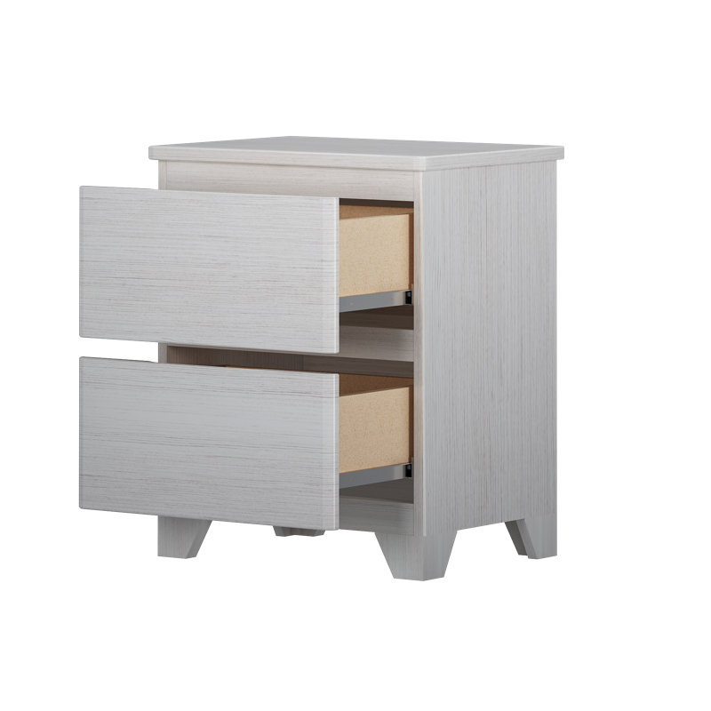 Kathryn 2 Drawer Solid Wood Nightstand, White Wash