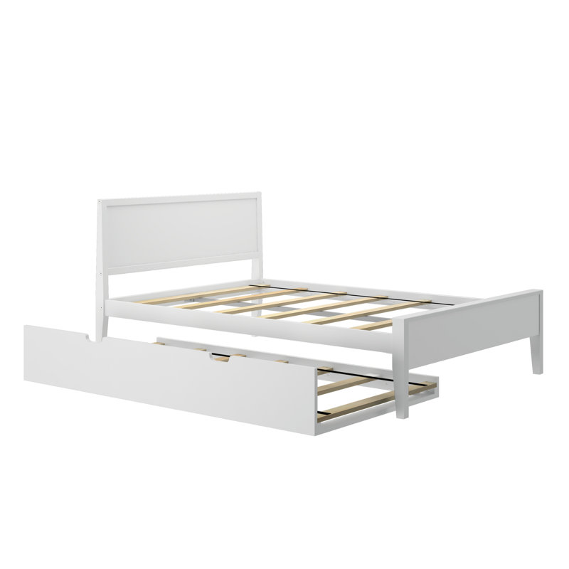 Lit gigogne en bois massif Rosenthal, Double, Blanc