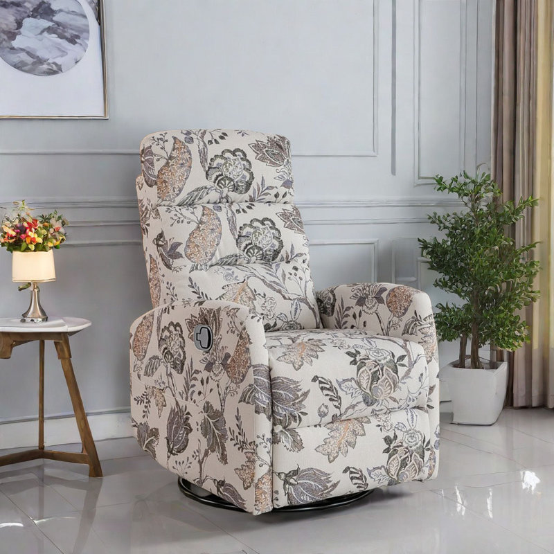 Lakeidra Upholstered Swivel Recliner